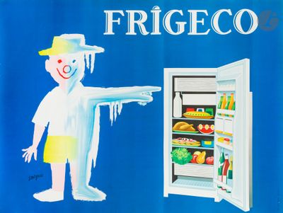 painting of a man standing in front of a refrigerator with food inside of it