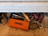 many tools that are sitting on a shelf