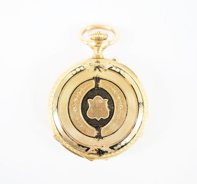 une image d'une montre à gousset en or sur fond blanc