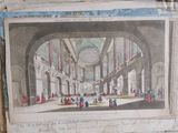 a picture of a picture of a building with people in it