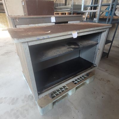 an oven that is sitting in the middle of a room