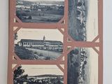 an old photo of a book with pictures of a farm and buildings
