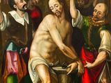 an image of a painting of jesus washing the feet of a man