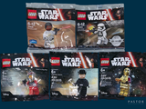 cinq figurines Lego Star Wars dans le paquet