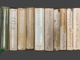 plusieurs livres sont alignés sur une étagère