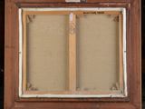 an image of a painting on a easel with a wooden frame