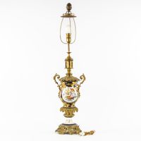 Grande lampe de table à motifs floraux, de style Sèvres, en … (photo 4)
