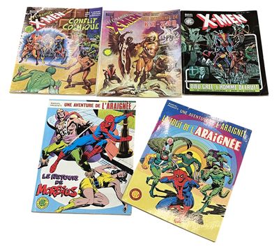 Ensemble de COMICS comprenant 2 MARVEL, Aventures de l'Araig…