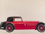 une photo d'une vieille voiture rouge sur fond blanc