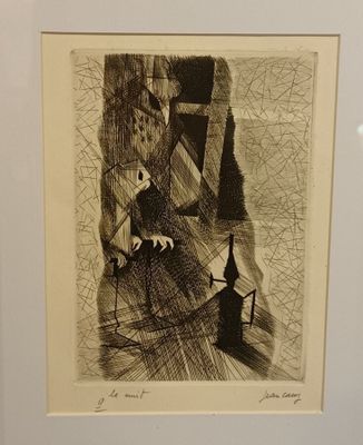 Jean COUY (1910-1984) "la nuit", estampe signée en bas à dro…