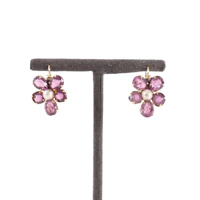 Paire DE Boucles D'Oreilles EN Forme DE Fleurs