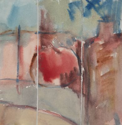 T'ANG HAYWEN (1927-1991), "Composition ou Paysage", triptyqu…