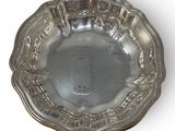 an image of a silver plate on a white background