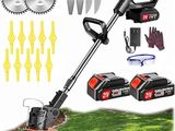 une débroussailleuse filaire avec outils et accessoires pour tondre le gazon