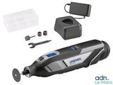 an image of a corded electric tool is shown with accessories