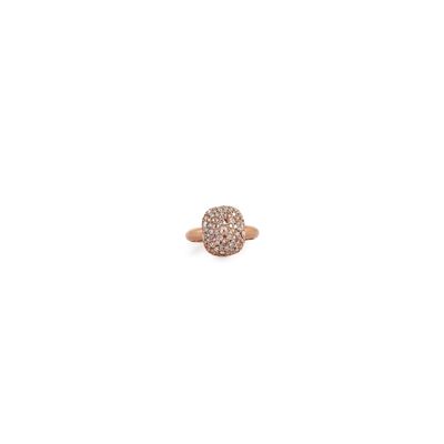Travail contemporain Bague à chaton bombé de forme coussin e…