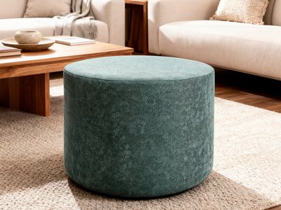 Lot DE 6 Poufs 60x60x42cm Vert Sauge Velours