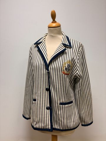 Mademoiselle SAINT JAMES - Petite veste rayée bleu blanc en coton...