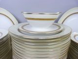 a lot of plates stacked on top of each other