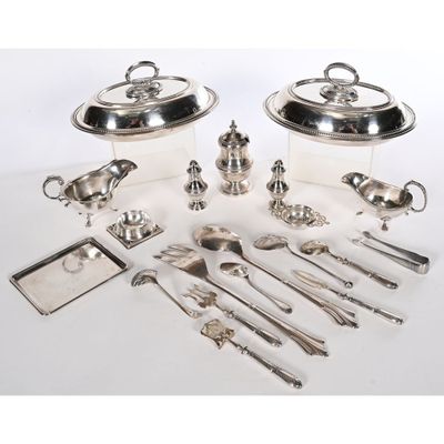 an assortment of silverware including silverware, silverware and silverware