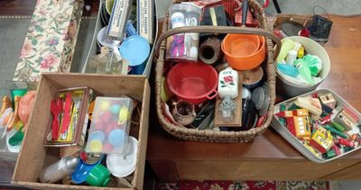 a table with a bunch of different items on it