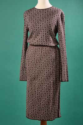 LEONARD PARIS ENSEMBLE en tricot de laine et viscose façonné…