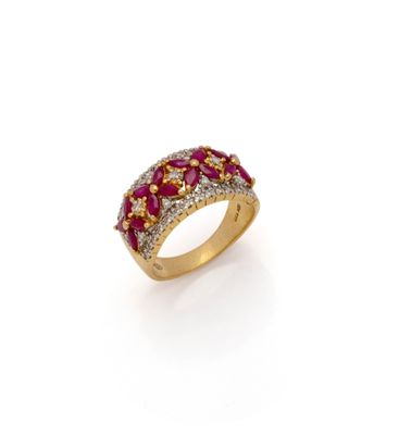 a ruby and diamond ring, by van cleef