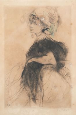 Jacques VILLON (1875 - 1963), d'après. Portrait d'une élégan…