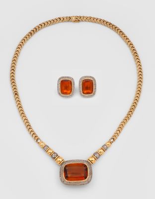 Repräsentatives Demi Parure mit Madeira-Citrinen von Roesner…