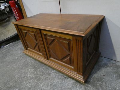 Coffre en chêne mouluré - Style Louis XIII - H.