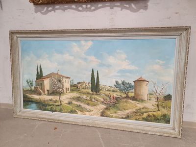 Marc FROLL : "Berger et son troupeau dans un paysage de Prov…