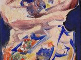 une image représentant un tableau montrant le visage d'une femme avec un oiseau posé sur son épaule