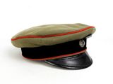 military cap on a white background with a red stripe