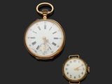 une montre de poche ancienne et une petite montre à chiffres romains