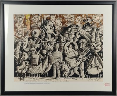 Paola NIETC (1913-2008). 'Personnages fantastiques', Dessin …