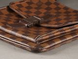 louis vuitton damier wallet in brown and brown checkerboard