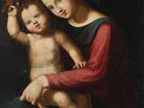 an image of a painting of a woman holding a baby in her lap