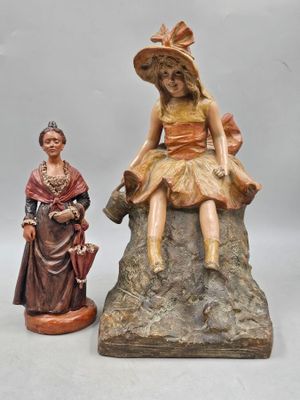 236 / J1 / Lot comprenant deux statues : de Van der St… - Photo 1