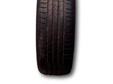 a close up of a car tire on a white background