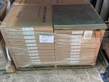 a stack of boxes sitting on a pallet in a warehouse
