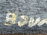 a close up of a fire hydrant with a sign on it