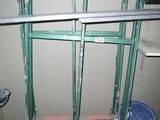 a picture of a room with a ladder and a toilet