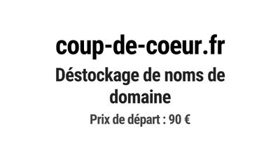 Nom de domaine coup-de-coeur.fr.