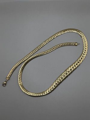 Collier en or jaune 750 millièmes mailles anglaises en chute… - Photo 1