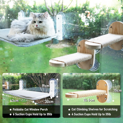 MEWOOFFUN - Marche d'escalade pour chat - 248x187x176mm - Fi…