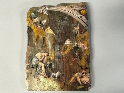 a picture of a painting on the wall of a building