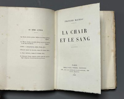 MAURIAC (François). La chair et le sang. Paris, Emile-Paul f…