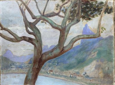 Dimitri ISMAILOVITCH - Plage à Rio de Janeiro - Huile sur toile