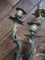 GRANDE APPLIQUE à cinq bras de lumière en bronze ciselé et d… (photo 2)