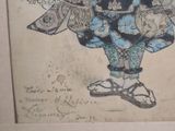 a picture of a drawing of a man in a kimono